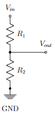 Simple voltage divider schematic